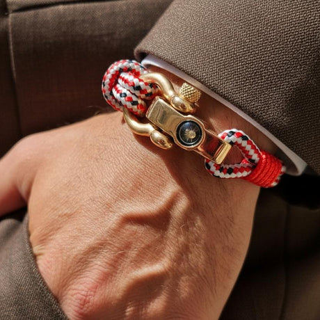 SEAMAN Compass Bracelet Red Mix