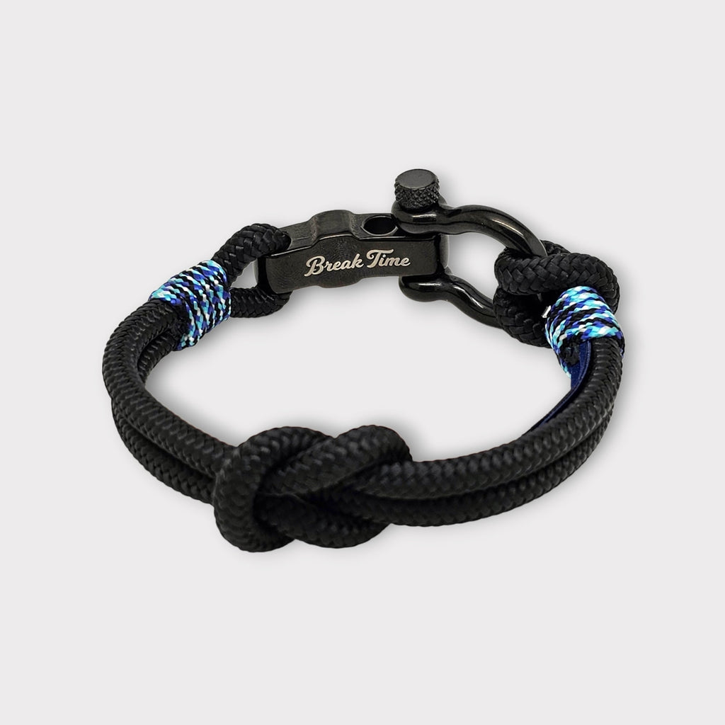 SEAMAN black lightning nautical bracelet for men (SMAN037)