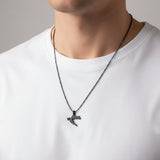 Steel necklace with OCEAN MINI Croatia map pendant