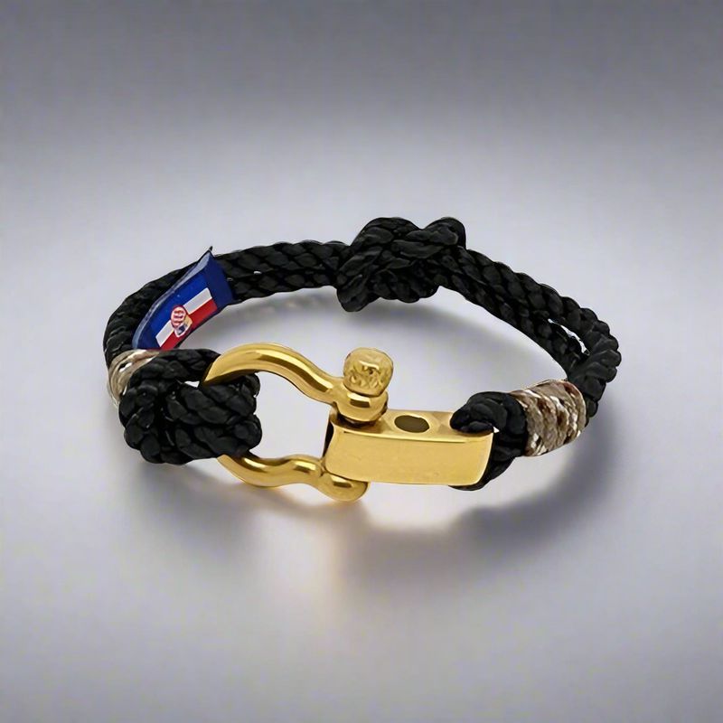 WAVES 4mm Nautical Clasp Bracelet Black Camo