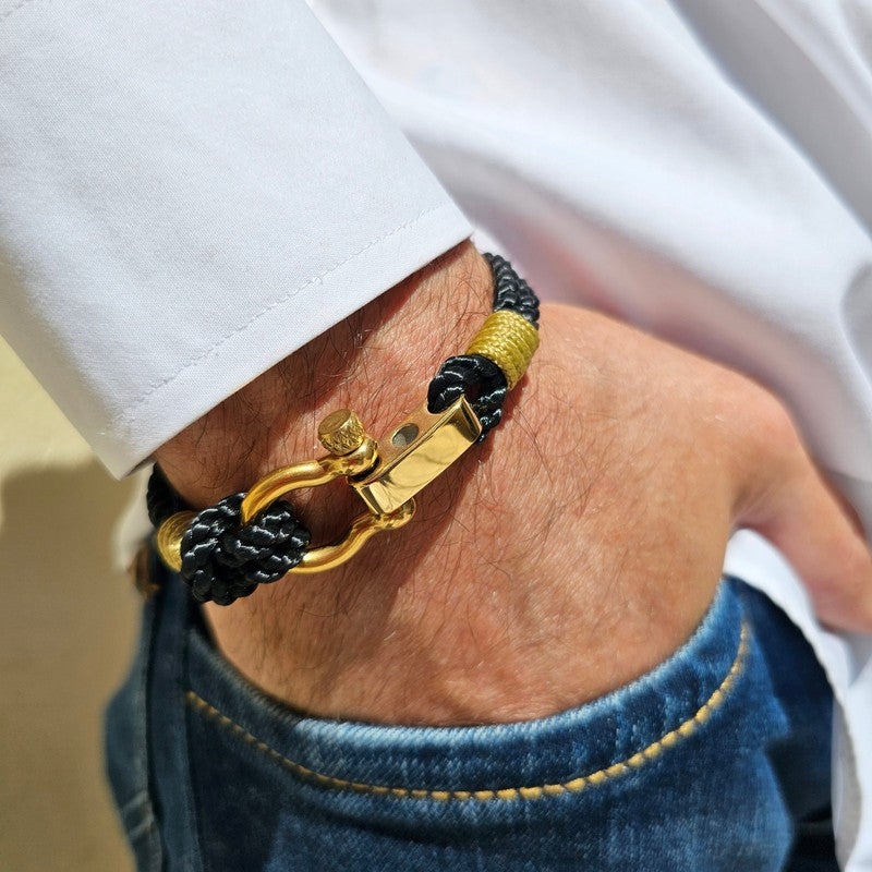 WAVES Soft Rope Bracelet Black Gold - Break Time Croatia