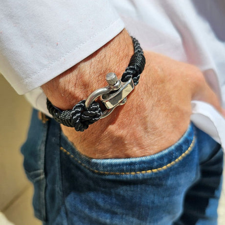 WAVES Soft Rope Bracelet Black