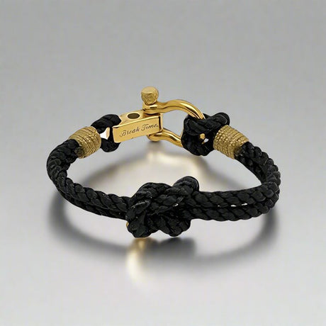 WAVES Soft Rope Bracelet Black Gold