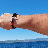 WAVES Soft Rope Bracelet Black Red