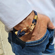 WAVES Soft Rope Bracelet Navy Blue Gold