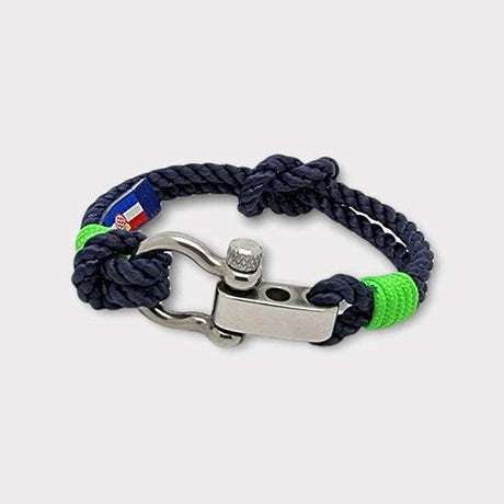 WAVES Soft Rope Bracelet Navy Blue Green