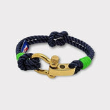 WAVES Soft Rope Bracelet Navy Blue Green