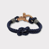 WAVES Soft Rope Bracelet Navy Blue Grey