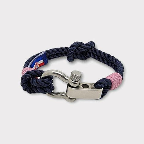 WAVES Soft Rope Bracelet Navy Blue Lavender Pink