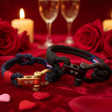 WAVES Soft Rope Bracelet Navy Blue Red