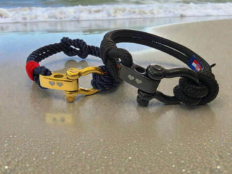 WAVES Soft Rope Bracelet Navy Blue Red