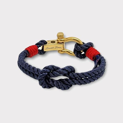 WAVES Soft Rope Bracelet Navy Blue Red