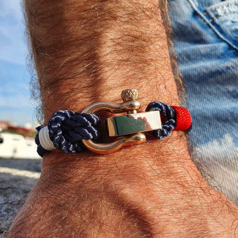 WAVES Navy Blue, Red White Marine Bracelet (WVS021) Break Time
