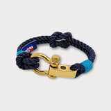 WAVES Soft Rope Bracelet Navy Blue Turquoise
