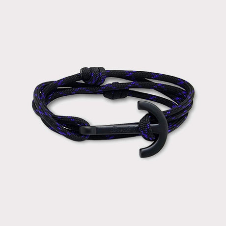 YACHT CLUB big anchor bracelet black purple