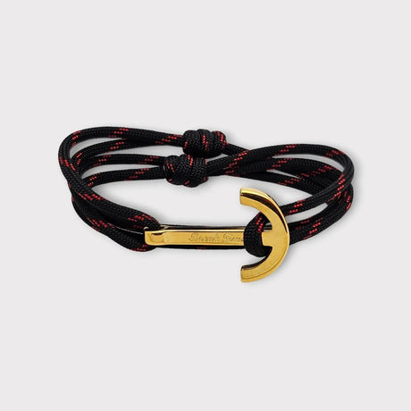YACHT CLUB big anchor bracelet black red