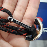 YACHT CLUB big anchor bracelet black red