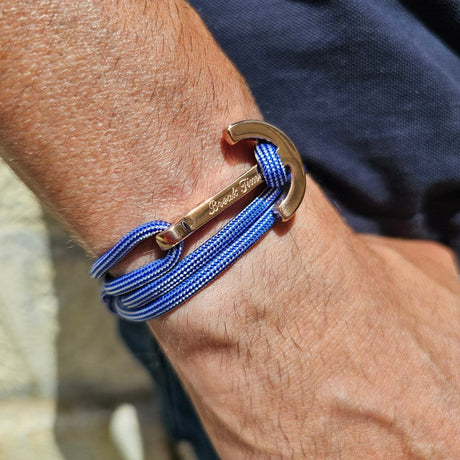 YACHT CLUB big anchor bracelet blue lines