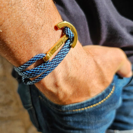 YACHT CLUB big anchor bracelet blue mix