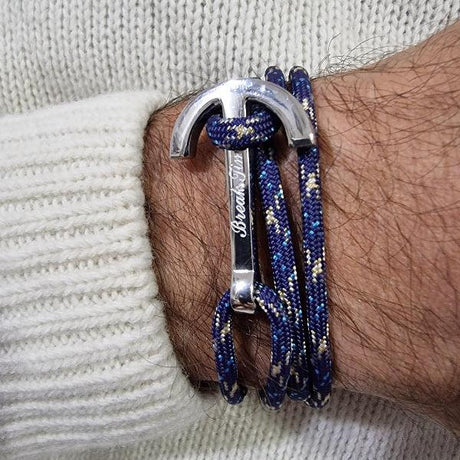 YACHT CLUB big anchor bracelet blue mix