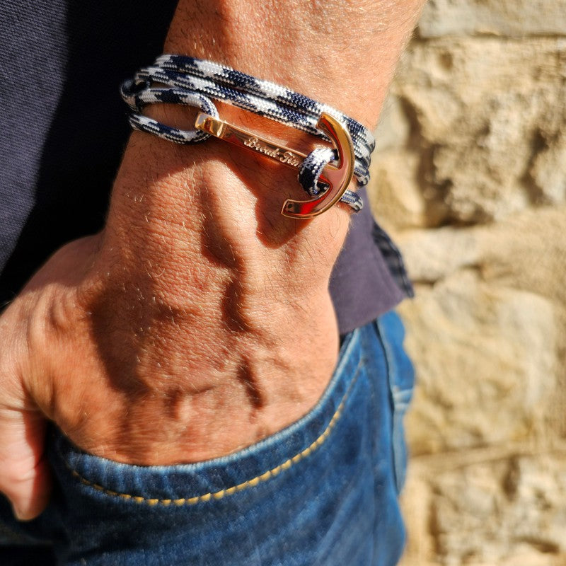 Men's Custom Anchor Bracelet - Personalized Stainless Steel Anchor Pendant -Men's Jewelry - Gift Ideas selling for Boys - Perfect Gift for Boyfriend