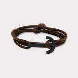 YACHT CLUB big anchor bracelet brown