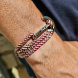 YACHT CLUB big anchor bracelet burgundy mix