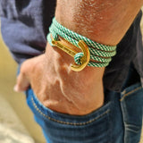 YACHT CLUB big anchor bracelet green mix