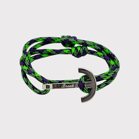 YACHT CLUB big anchor bracelet green purple