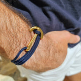 YACHT CLUB big anchor bracelet navy blue