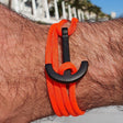 YACHT CLUB big anchor bracelet neon orange