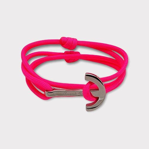 YACHT CLUB big anchor bracelet neon pink