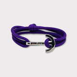 YACHT CLUB big anchor bracelet neon purple