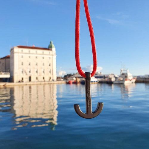 YACHT CLUB big anchor bracelet red