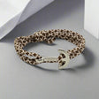 YACHT CLUB medium anchor bracelet brown white