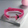 YACHT CLUB medium anchor bracelet bubble gum pink