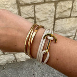 YACHT CLUB medium anchor bracelet cafe au lait