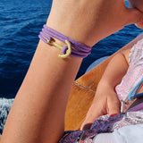 YACHT CLUB medium anchor bracelet dusty purple