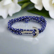 YACHT CLUB medium anchor bracelet electric blue white