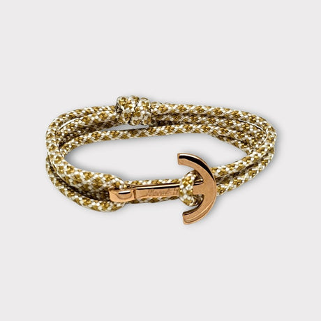 YACHT CLUB medium anchor bracelet gold white