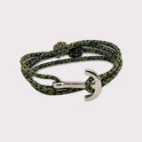 YACHT CLUB medium anchor bracelet green camo