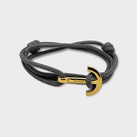 YACHT CLUB medium anchor bracelet grey