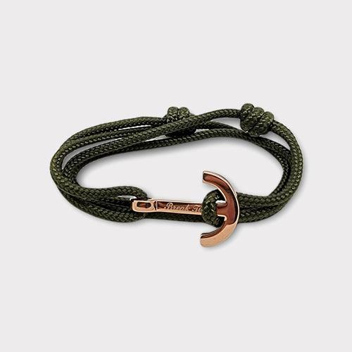 YACHT CLUB medium anchor bracelet khaki