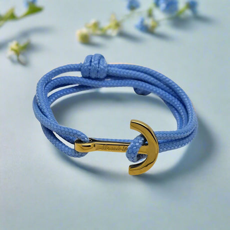 YACHT CLUB medium anchor bracelet lavender blue