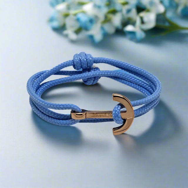 YACHT CLUB medium anchor bracelet lavender blue