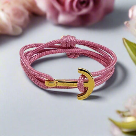 YACHT CLUB medium anchor bracelet lavender pink