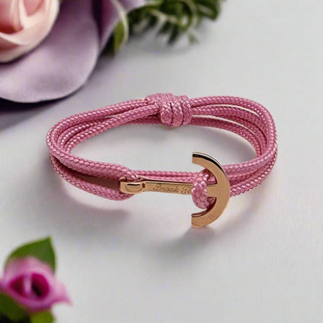 YACHT CLUB medium anchor bracelet lavender pink