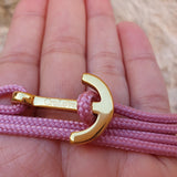 YACHT CLUB medium anchor bracelet lavender pink