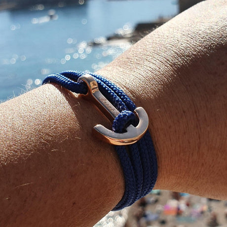 YACHT CLUB medium anchor bracelet midnight blue