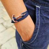 YACHT CLUB medium anchor bracelet midnight blue